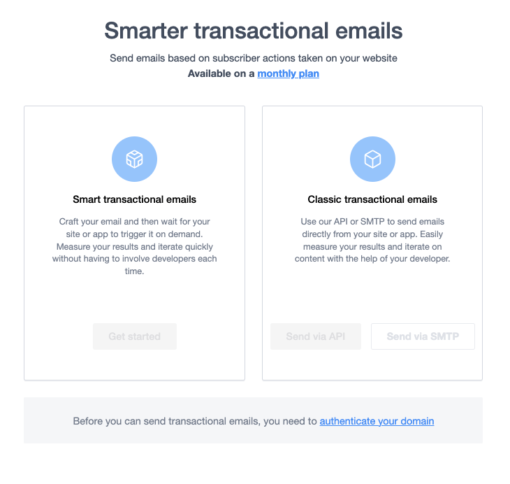Campaign Monitor transactional emails