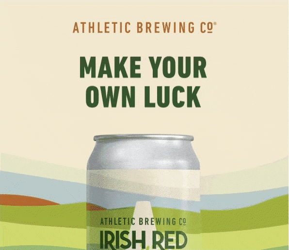 St. Patrick Day email example by Athletic Brewing co