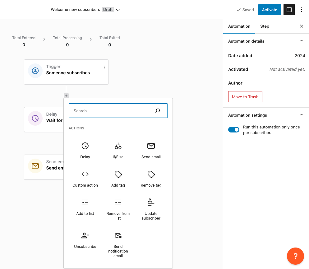 MailPoet automation